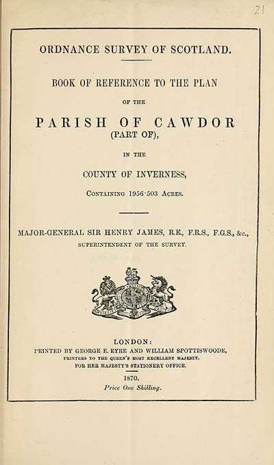 (725) 1870 - Cawdor (part of), County of Inverness