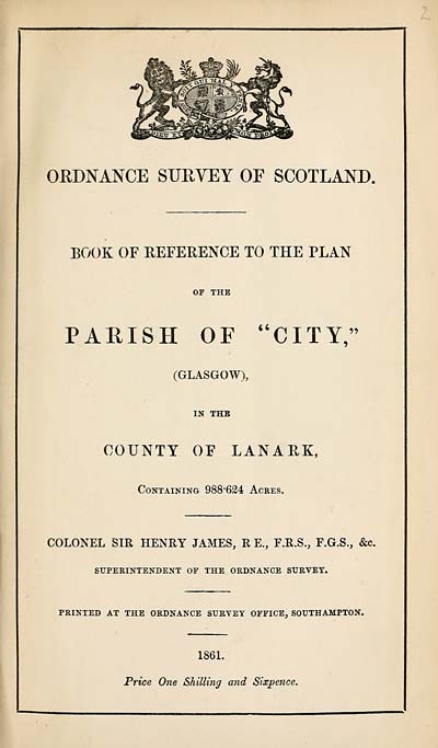 (41) 1861 - "City" (Glasgow), County of Lanark