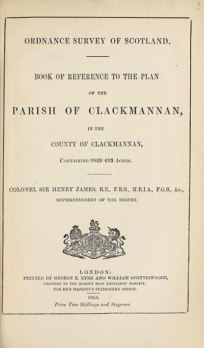 (73) 1864 - Clackmannan, County of Clackmannan