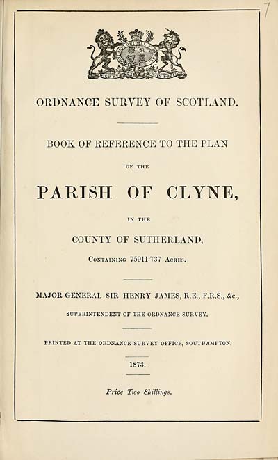(171) 1873 - Clyne, County of Sutherland