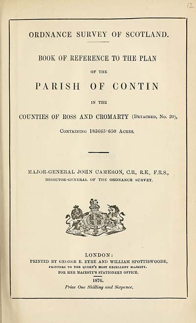 (263) 1876 - Contin, Counties of Ross and Cromarty