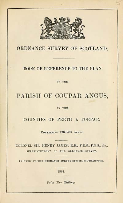 (325) 1864 - Coupar Angus, Counties of Perth & Forfar