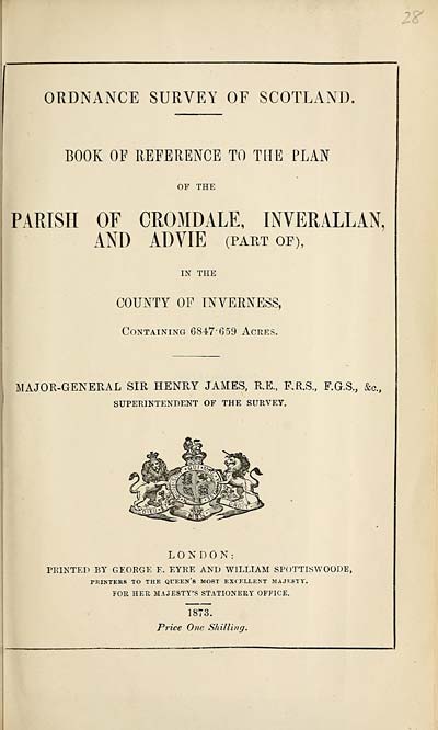 (633) 1873 - Cromdale, Inverallan, and Advie, County of Inverness