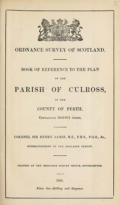 (19) 1861 - Culross, County of Perth