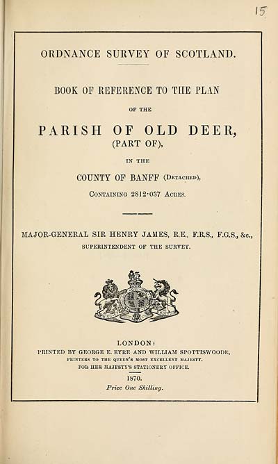 (399) 1870 - Old Deer (part of), County of Banff
