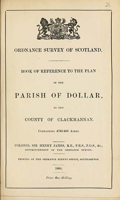 (551) 1864 - Dollar, County of Clackmannan