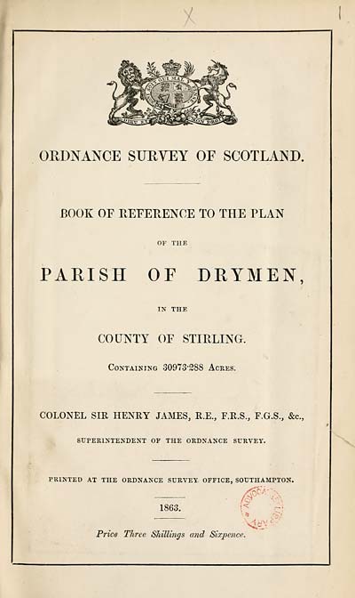 (7) 1863 - Drymen, County of Stirling