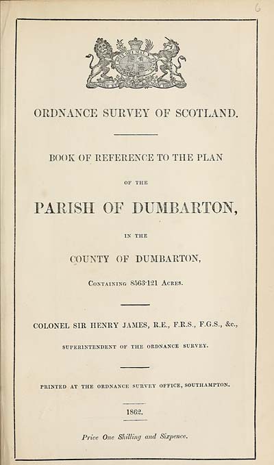 (161) 1862 - Dumbarton, County of Dumbarton
