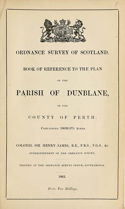 (207) 1863 - Dunblane, County of Perth