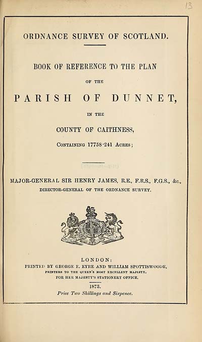 (335) 1873 - Dunnet, County of Caithness