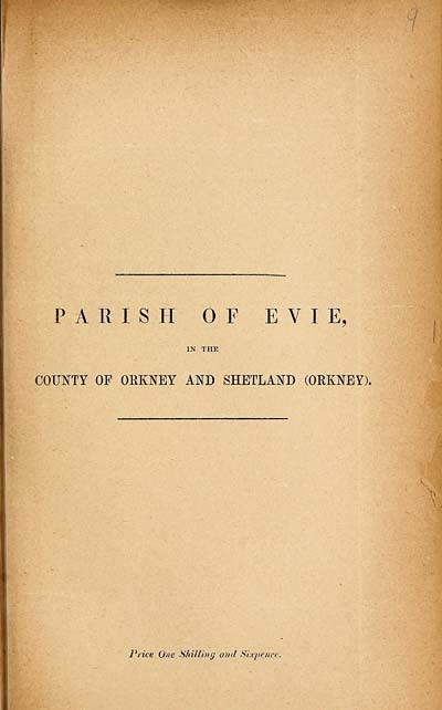 (207) 1881 - Evie, County of Orkney and Shetland (Orkney)
