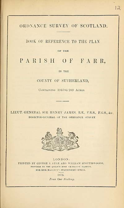 (333) 1875 - Farr, County of Sutherland