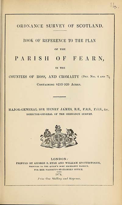 (357) 1874 - Fearn, Counties of Ross and Cromarty