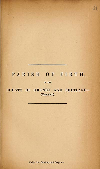 (531) 1881 - Firth, County of Orkney and Shetland (Orkney)