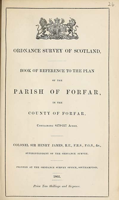 (657) 1862 - Forfar, County of Forfar