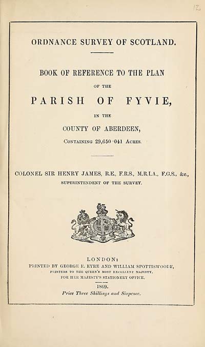 (299) 1869 - Fyvie, County of Aberdeen