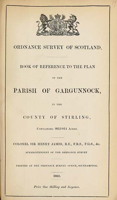 (467) 1862 - Gargunnock, County of Striling