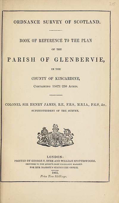 (631) 1865 - Glenbervie, County of Kincardine