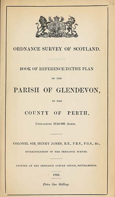 (655) 1862 - Glendevon, County of Perth