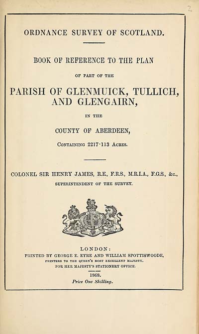 (31) 1868 - Glenmuick, Tullich, and Glencairn, County of Aberdeen
