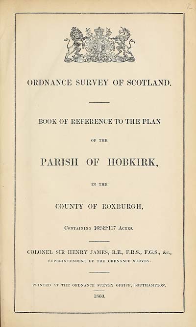 (275) 1860 - Hobkirk, County of Roxburgh