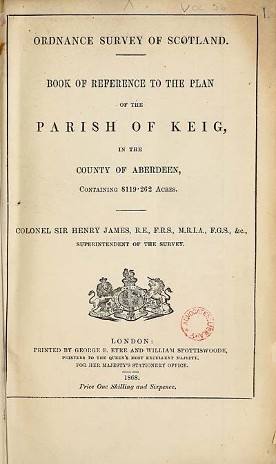 (7) 1868 - Keig, in the county of Aberdeen