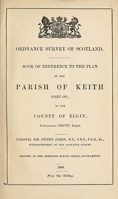 (27) 1869 - Keith (Part of), County of Elgin