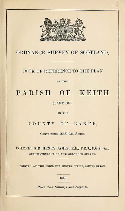 (41) 1869 - Keith (Part of), County of Banff