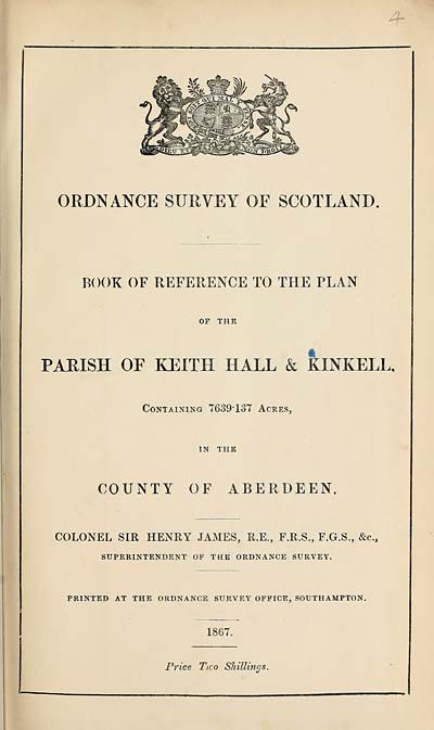 (73) 1867 - Keith Hall and Kinkell, County of Aberdeen
