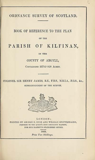 (373) 1868 - Kilfinan, County of Argyll