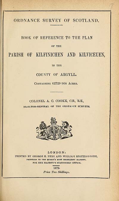 (397) 1879 - Kilfinichen and Kilviceuen, County of Argyll