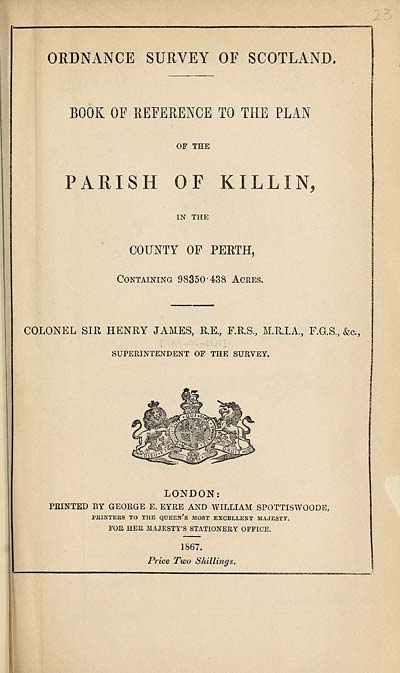 (545) 1867 - Killin, County of Perth