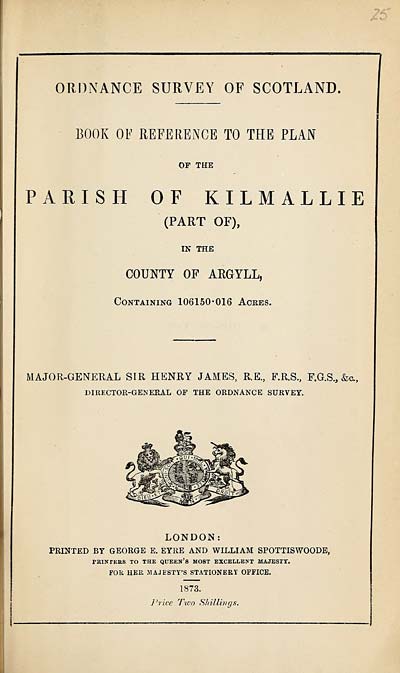 (605) 1873 - Kilmallie (Part of), County of Argyll