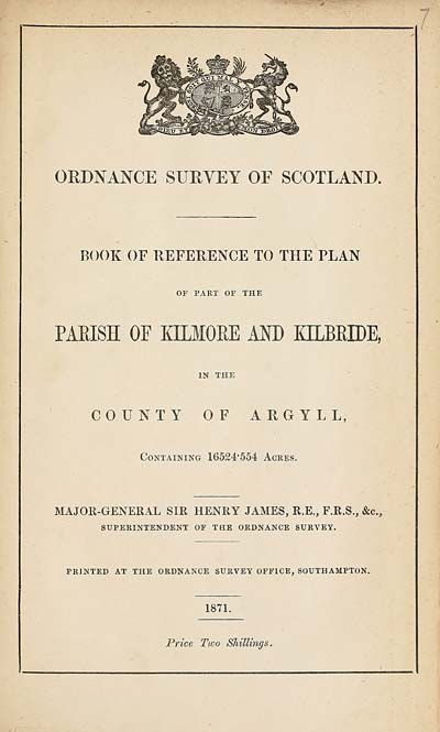 (131) 1871 - Kilmore and Kilbride, County of Argyll