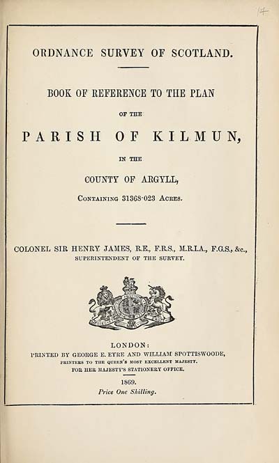 (287) 1869 - Kilmun, County of Argyll