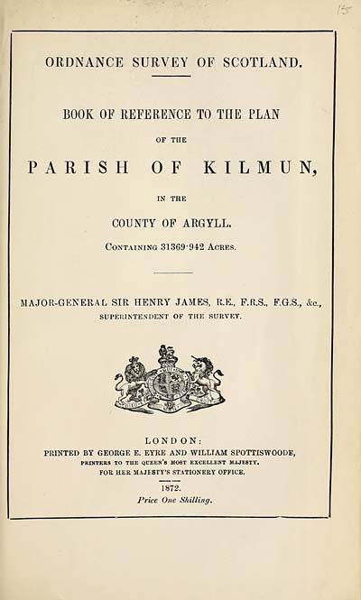 (303) 1872 - Kilmun, County of Argyll