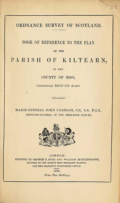 (553) 1876 - Kiltearn, County of Ross
