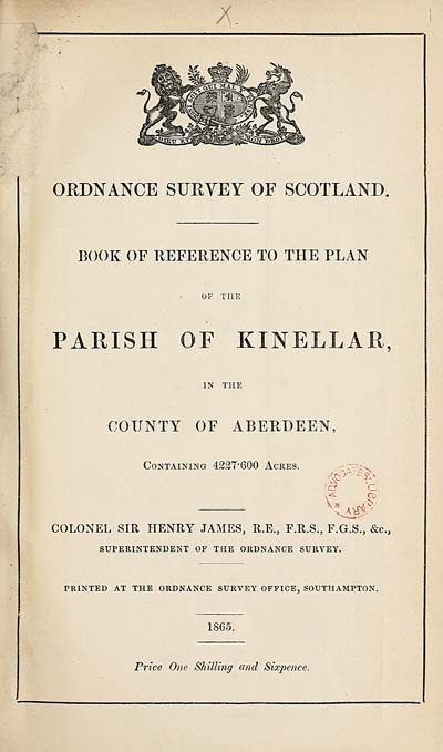 (7) 1865 - Kinellar, County of Aberdeen