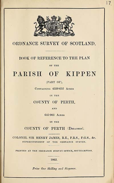 (337) 1863 - Kippen (Part of), County of Perth