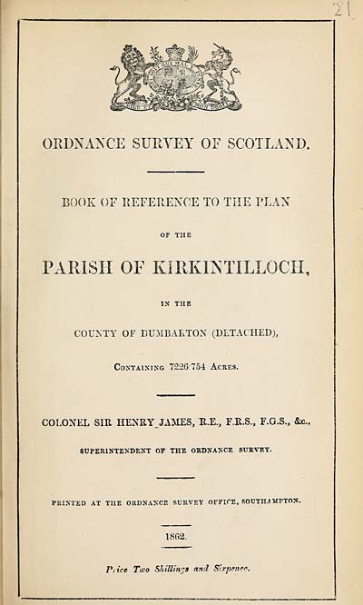 (435) 1862 - Kirkintilloch, County of Dumbarton (Detached)