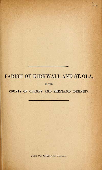 (535) 1881 - Kirkwall and St. Ola, County of Orkney and Shetland (Orkney)