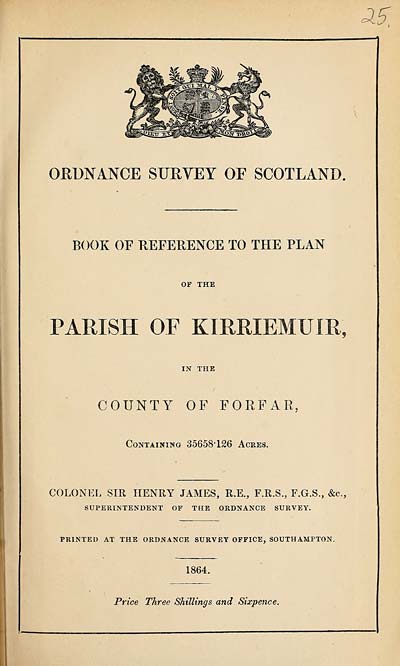 (555) 1864 - Kirriemuir, County of Forfar