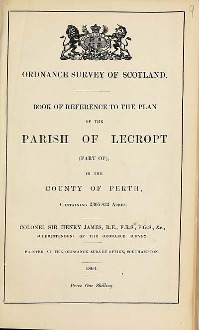 (223) 1864 - Lecropt (Part of), County of Perth