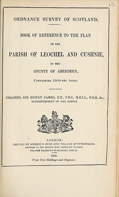 (367) 1868 - Leochel and Cushnie, County of Aberdeen