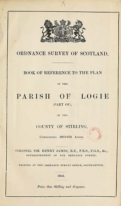 (7) 1864 - Logie (Part of), County of Stirling