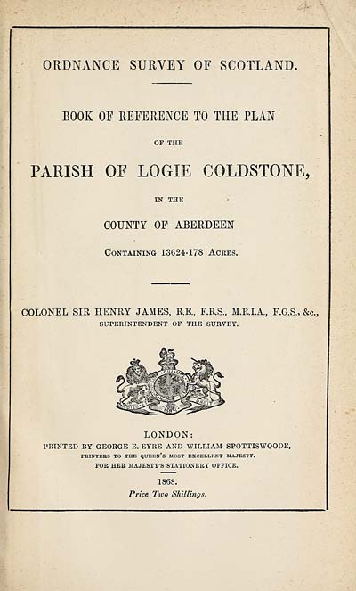 (79) 1868 - Logie Coldstone, County of Aberdeen