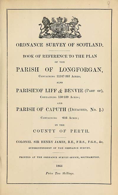 (187) 1863 - Longforgan; also Liff and Benvie (Part of), and Caputh, County of Perth