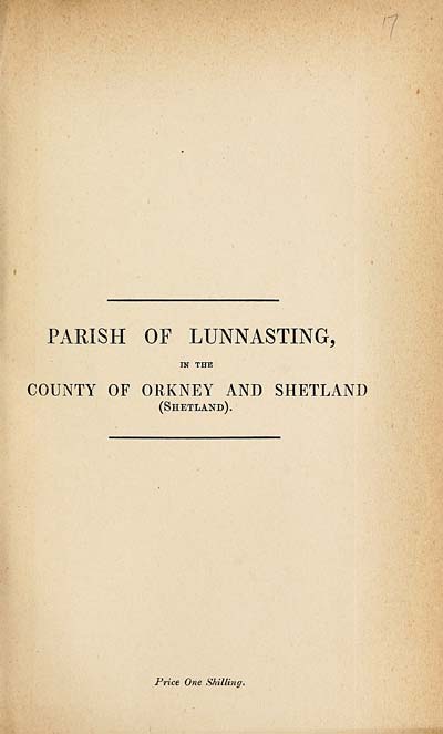 (349) 1880 - Lunnasting, County of Orkney and Shetland (Shetland)
