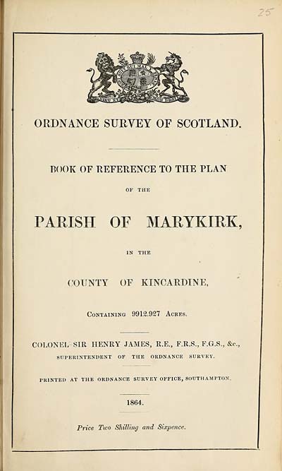 (579) 1864 - Marykirk, County of Kincardine