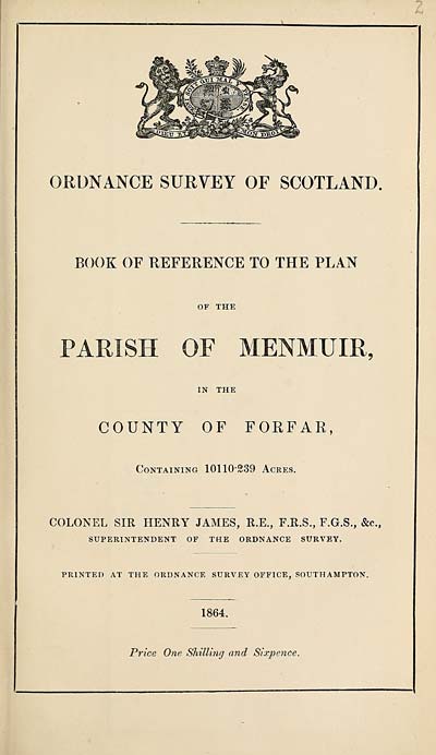 (87) 1864 - Menmuir, County of Forfar